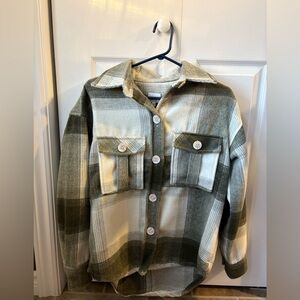 Plaid Button-Up Women's Jacket